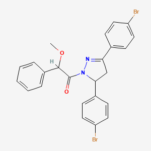 1-[3,5-Bis(4-bromophenyl)-3,4-dihydropyrazol-2-yl]-2-methoxy-2-phenylethanone