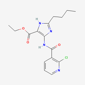 molecular formula C16H19ClN4O3 B2447170 ethyl 2-butyl-4-(2-chloropyridine-3-amido)-1H-imidazole-5-carboxylate CAS No. 2094457-99-3