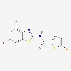 molecular formula C12H5BrF2N2OS2 B2447174 5-bromo-N-(4,6-difluorobenzo[d]thiazol-2-yl)thiophene-2-carboxamide CAS No. 862807-13-4