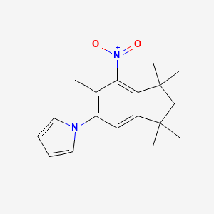 molecular formula C18H22N2O2 B2447175 1-(1,1,3,3,6-pentamethyl-7-nitro-2,3-dihydro-1H-inden-5-yl)-1H-pyrrole CAS No. 657405-94-2