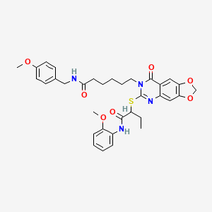 N-(4-methoxybenzyl)-6-[6-[(1-{[(2-methoxyphenyl)amino]carbonyl}propyl)thio]-8-oxo[1,3]dioxolo[4,5-g]quinazolin-7(8H)-yl]hexanamide