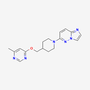 molecular formula C17H20N6O B2447184 6-(4-(((6-甲基嘧啶-4-基)氧基)甲基)哌啶-1-基)咪唑并[1,2-b]哒嗪 CAS No. 2310096-82-1