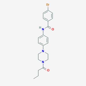 molecular formula C21H24BrN3O2 B244719 4-bromo-N-[4-(4-butanoylpiperazin-1-yl)phenyl]benzamide 