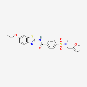 molecular formula C22H21N3O5S2 B2447195 N-(6-ethoxybenzo[d]thiazol-2-yl)-4-(N-(furan-2-ylmethyl)-N-methylsulfamoyl)benzamide CAS No. 941959-81-5