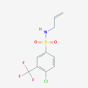 molecular formula C10H9ClF3NO2S B2447210 4-chloro-N-(prop-2-en-1-yl)-3-(trifluoromethyl)benzene-1-sulfonamide CAS No. 730986-30-8