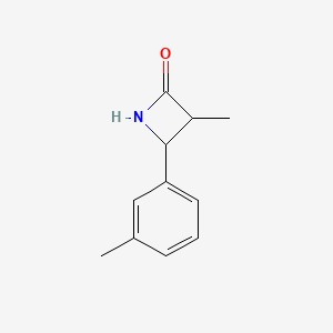 molecular formula C11H13NO B2447212 3-methyl-4-(3-methylphenyl)azetidin-2-one, Mixture of diastereomers CAS No. 1864295-42-0