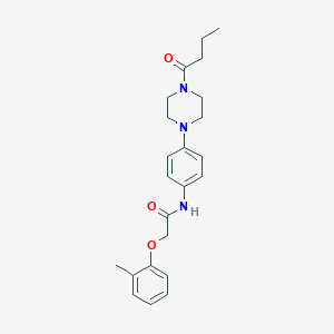 N-[4-(4-butanoylpiperazin-1-yl)phenyl]-2-(2-methylphenoxy)acetamide