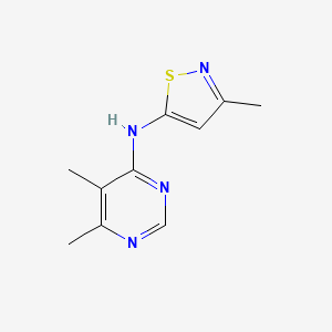molecular formula C10H12N4S B2447227 N-(5,6-二甲基嘧啶-4-基)-3-甲基异噻唑-5-胺 CAS No. 2320820-77-5