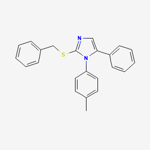 molecular formula C23H20N2S B2447228 2-(benzylthio)-5-phenyl-1-(p-tolyl)-1H-imidazole CAS No. 1206989-92-5