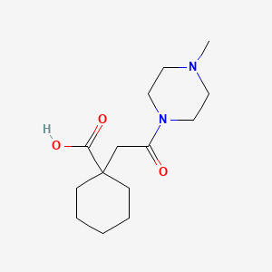 molecular formula C14H24N2O3 B2447238 1-(2-(4-Methylpiperazin-1-yl)-2-oxoethyl)cyclohexanecarboxylic acid CAS No. 1144498-69-0