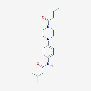 N-[4-(4-butyryl-1-piperazinyl)phenyl]-3-methylbutanamide