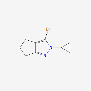 molecular formula C9H11BrN2 B2447243 3-Bromo-2-cyclopropyl-2,4,5,6-tetrahydrocyclopenta[c]pyrazole CAS No. 1781128-31-1