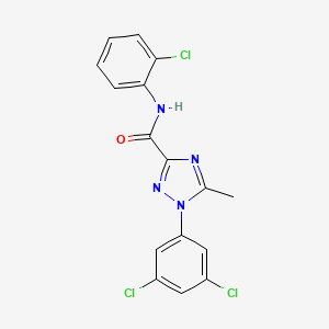 molecular formula C16H11Cl3N4O B2447252 N-(2-氯苯基)-1-(3,5-二氯苯基)-5-甲基-1H-1,2,4-三唑-3-甲酰胺 CAS No. 338408-77-8
