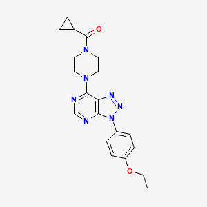 cyclopropyl(4-(3-(4-ethoxyphenyl)-3H-[1,2,3]triazolo[4,5-d]pyrimidin-7-yl)piperazin-1-yl)methanone