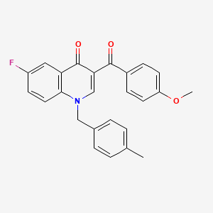6-Fluoro-3-(4-methoxybenzoyl)-1-[(4-methylphenyl)methyl]-1,4-dihydroquinolin-4-one
