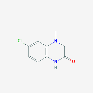 molecular formula C9H9ClN2O B2447275 6-chloro-4-methyl-3,4-dihydroquinoxalin-2(1H)-one CAS No. 1240381-94-5