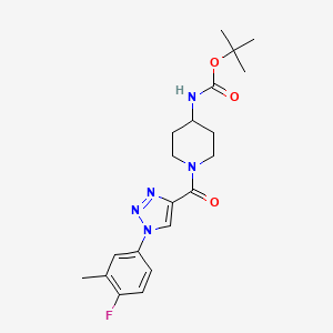 tert-butyl (1-{[1-(4-fluoro-3-methylphenyl)-1H-1,2,3-triazol-4-yl]carbonyl}piperidin-4-yl)carbamate