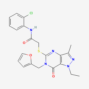 N-(2-chlorophenyl)-2-((1-ethyl-6-(furan-2-ylmethyl)-3-methyl-7-oxo-6,7-dihydro-1H-pyrazolo[4,3-d]pyrimidin-5-yl)thio)acetamide