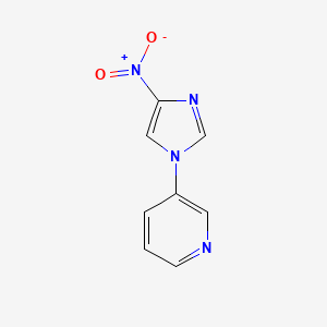 molecular formula C8H6N4O2 B2447289 3-(4-硝基咪唑-1-基)吡啶 CAS No. 137986-65-3