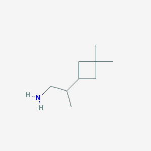 molecular formula C9H19N B2447292 2-(3,3-Dimethylcyclobutyl)propan-1-amine CAS No. 2248355-52-2