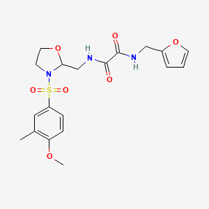 N1-(furan-2-ylmethyl)-N2-((3-((4-methoxy-3-methylphenyl)sulfonyl)oxazolidin-2-yl)methyl)oxalamide