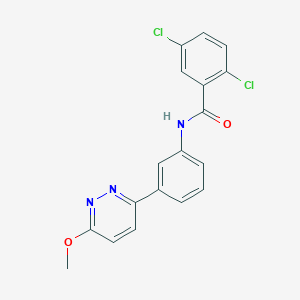 2,5-dichloro-N-[3-(6-methoxypyridazin-3-yl)phenyl]benzamide