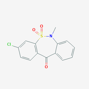molecular formula C14H10ClNO3S B024473 3-Chloro-6-methyl-dibenzo[C,F][1,2]thiazepin-11(6H)-one 5,5-dioxide CAS No. 26638-53-9