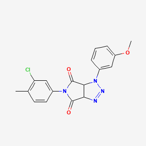 molecular formula C18H15ClN4O3 B2447312 5-(3-chloro-4-methylphenyl)-1-(3-methoxyphenyl)-1,6a-dihydropyrrolo[3,4-d][1,2,3]triazole-4,6(3aH,5H)-dione CAS No. 1172081-99-0