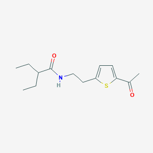 molecular formula C14H21NO2S B2447315 N-(2-(5-acetylthiophen-2-yl)ethyl)-2-ethylbutanamide CAS No. 2034492-76-5