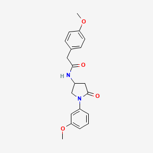 2-(4-methoxyphenyl)-N-(1-(3-methoxyphenyl)-5-oxopyrrolidin-3-yl)acetamide