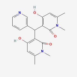 molecular formula C20H21N3O4 B2447325 3,3'-(吡啶-3-基亚甲基)双(4-羟基-1,6-二甲基吡啶-2(1H)-酮) CAS No. 883085-69-6