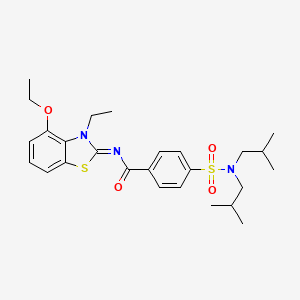 molecular formula C26H35N3O4S2 B2447328 (Z)-4-(N,N-diisobutylsulfamoyl)-N-(4-ethoxy-3-ethylbenzo[d]thiazol-2(3H)-ylidene)benzamide CAS No. 533868-73-4