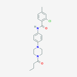 N-[4-(4-butanoylpiperazin-1-yl)phenyl]-2-chloro-4-methylbenzamide