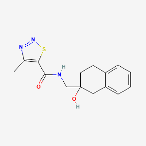 molecular formula C15H17N3O2S B2447349 N-((2-hydroxy-1,2,3,4-tetrahydronaphthalen-2-yl)methyl)-4-methyl-1,2,3-thiadiazole-5-carboxamide CAS No. 1421529-01-2