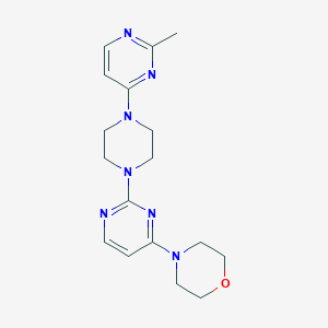 molecular formula C17H23N7O B2447350 4-{2-[4-(2-Methylpyrimidin-4-yl)piperazin-1-yl]pyrimidin-4-yl}morpholine CAS No. 2415630-36-1