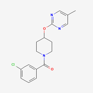 molecular formula C17H18ClN3O2 B2447354 (3-Chlorophenyl)-[4-(5-methylpyrimidin-2-yl)oxypiperidin-1-yl]methanone CAS No. 2379987-58-1