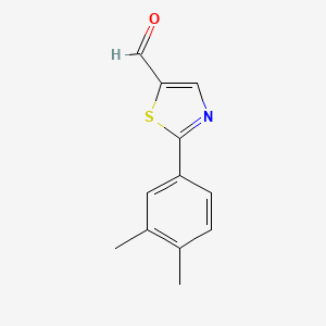 molecular formula C12H11NOS B2447368 2-(3,4-Dimethylphenyl)-1,3-thiazole-5-carbaldehyde CAS No. 1248157-57-4