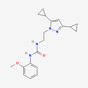 molecular formula C19H24N4O2 B2447373 1-(2-(3,5-dicyclopropyl-1H-pyrazol-1-yl)ethyl)-3-(2-methoxyphenyl)urea CAS No. 2310205-83-3