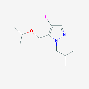 molecular formula C11H19IN2O B2447375 4-iodo-1-isobutyl-5-(isopropoxymethyl)-1H-pyrazole CAS No. 1855945-96-8