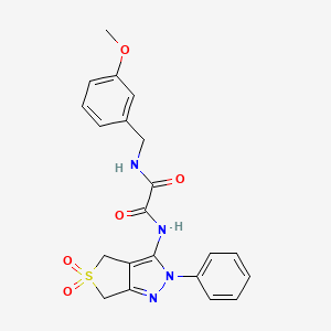 molecular formula C21H20N4O5S B2447376 N1-(5,5-二氧化-2-苯基-4,6-二氢-2H-噻吩并[3,4-c]吡唑-3-基)-N2-(3-甲氧基苄基)草酰胺 CAS No. 899733-21-2