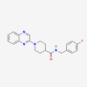 molecular formula C21H21FN4O B2447382 N-(4-fluorobenzyl)-1-quinoxalin-2-ylpiperidine-4-carboxamide CAS No. 941923-88-2