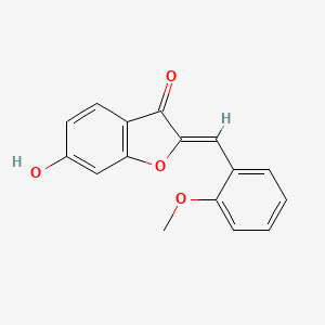 molecular formula C16H12O4 B2447385 (2Z)-6-hydroxy-2-(2-methoxybenzylidene)-1-benzofuran-3(2H)-one CAS No. 1234351-86-0