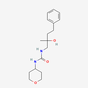 molecular formula C17H26N2O3 B2447387 1-(2-hydroxy-2-methyl-4-phenylbutyl)-3-(oxan-4-yl)urea CAS No. 2034621-82-2