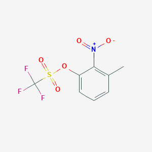 molecular formula C8H6F3NO5S B2447388 3-Methyl-2-nitrophenyl trifluoromethanesulphonate CAS No. 145209-21-8