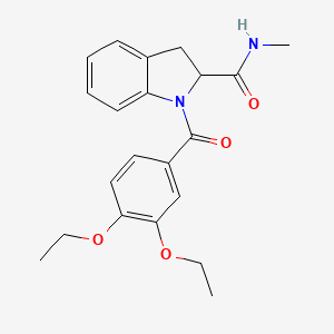 molecular formula C21H24N2O4 B2447395 1-(3,4-二乙氧基苯甲酰)-N-甲基吲哚-2-甲酰胺 CAS No. 1103514-27-7