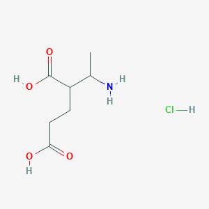 molecular formula C7H14ClNO4 B2447397 2-(1-氨基乙基)戊二酸盐酸盐 CAS No. 2089258-29-5