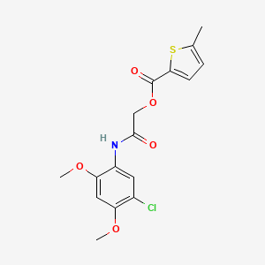 molecular formula C16H16ClNO5S B2447399 2-((5-Chloro-2,4-dimethoxyphenyl)amino)-2-oxoethyl 5-methylthiophene-2-carboxylate CAS No. 1241157-85-6