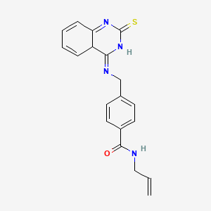 molecular formula C19H18N4OS B2447408 N-(丙-2-烯-1-基)-4-{[(2-硫代亚磺酰基-1,2-二氢喹唑啉-4-基)氨基]甲基}苯甲酰胺 CAS No. 440334-27-0