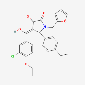 molecular formula C26H24ClNO5 B2447421 4-[(3-氯-4-乙氧基苯基)羰基]-5-(4-乙基苯基)-1-(呋喃-2-基甲基)-3-羟基-1,5-二氢-2H-吡咯-2-酮 CAS No. 867136-68-3