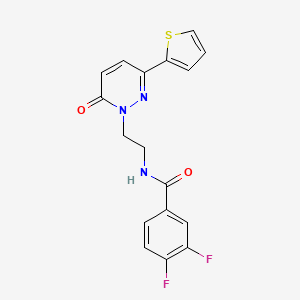 molecular formula C17H13F2N3O2S B2447427 3,4-二氟-N-(2-(6-氧代-3-(噻吩-2-基)吡啶嗪-1(6H)-基)乙基)苯甲酰胺 CAS No. 946340-83-6